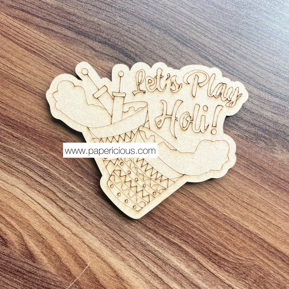 Pre Marked MDF Base - Let's play holi