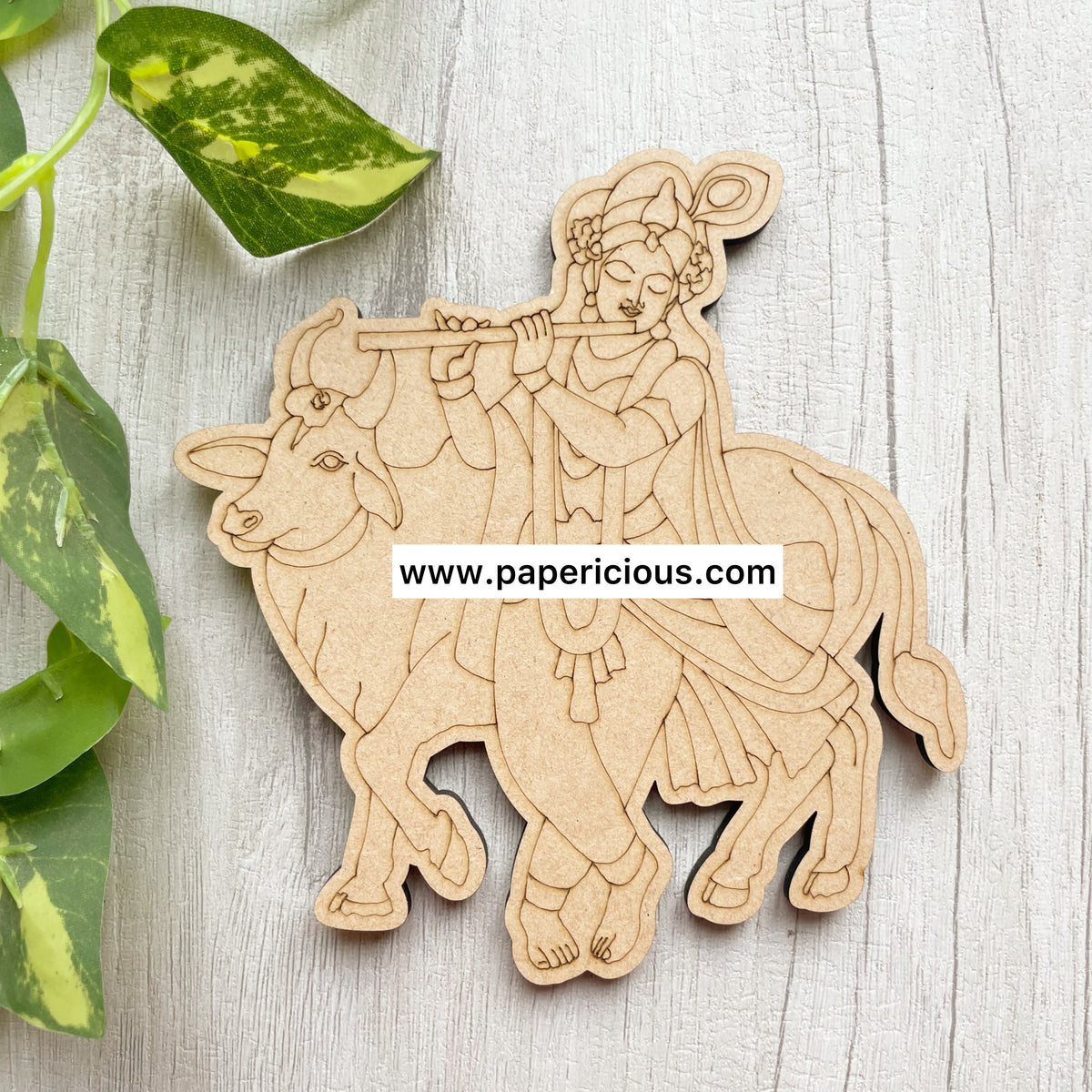 Pre Marked MDF Base - Divine Krishna