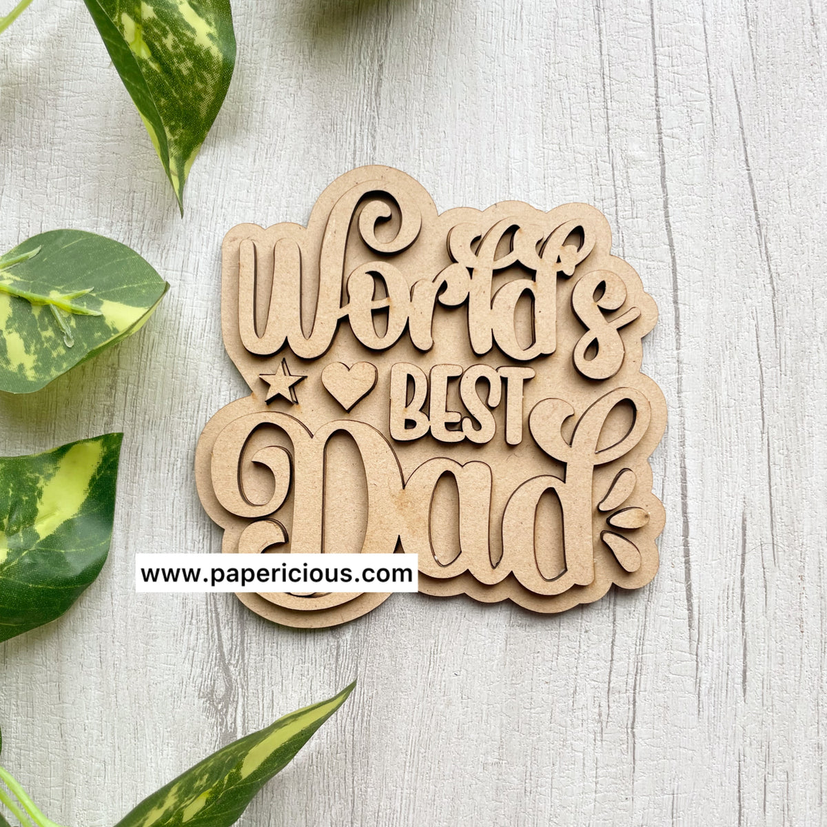 Pre Marked MDF Base - World's Best Dad