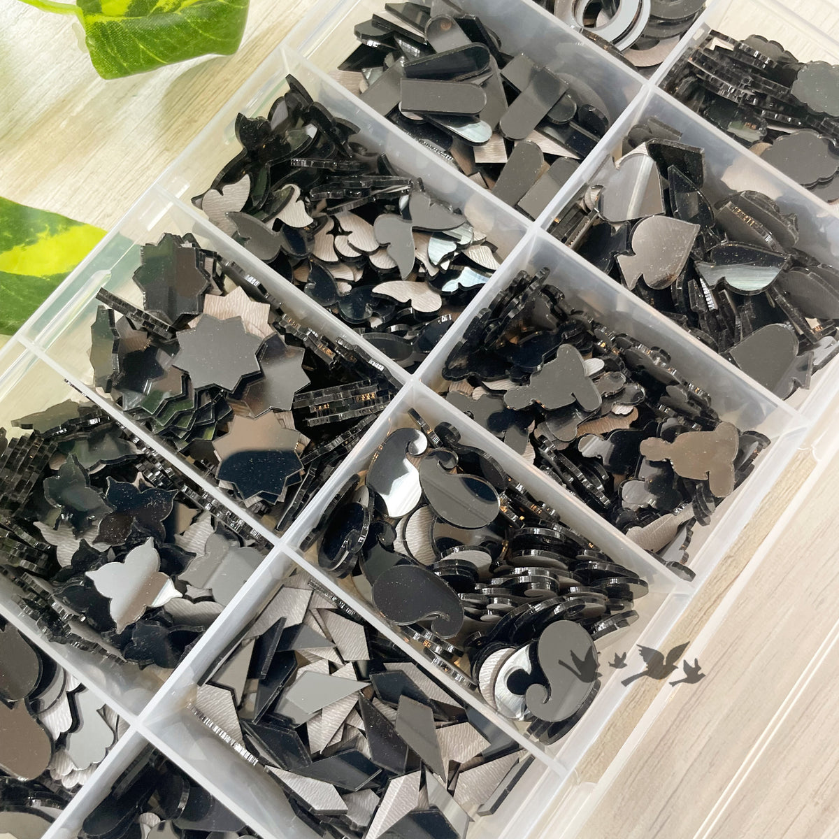 Acrylic Mirror Combo - Black Premium Shapes