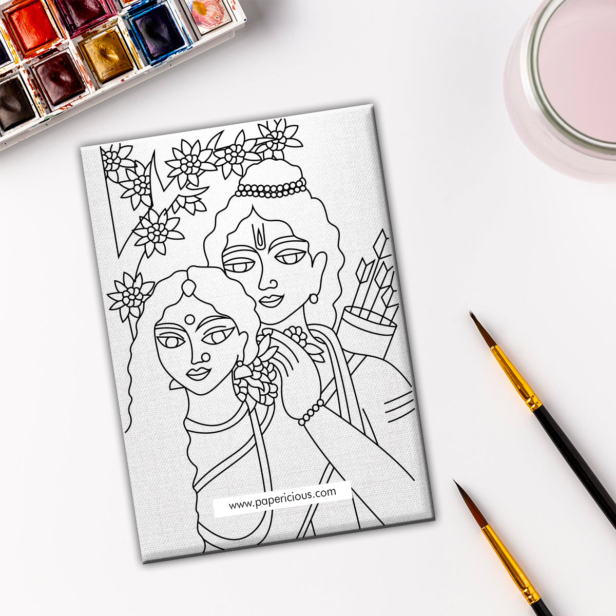 Pre Marked DIY Canvas - Madhubani Art Style 5