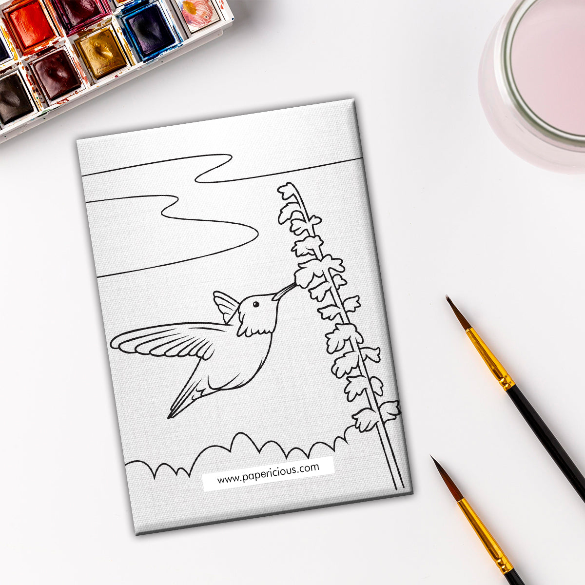 Pre Marked DIY Canvas - Humming Bird Style 2