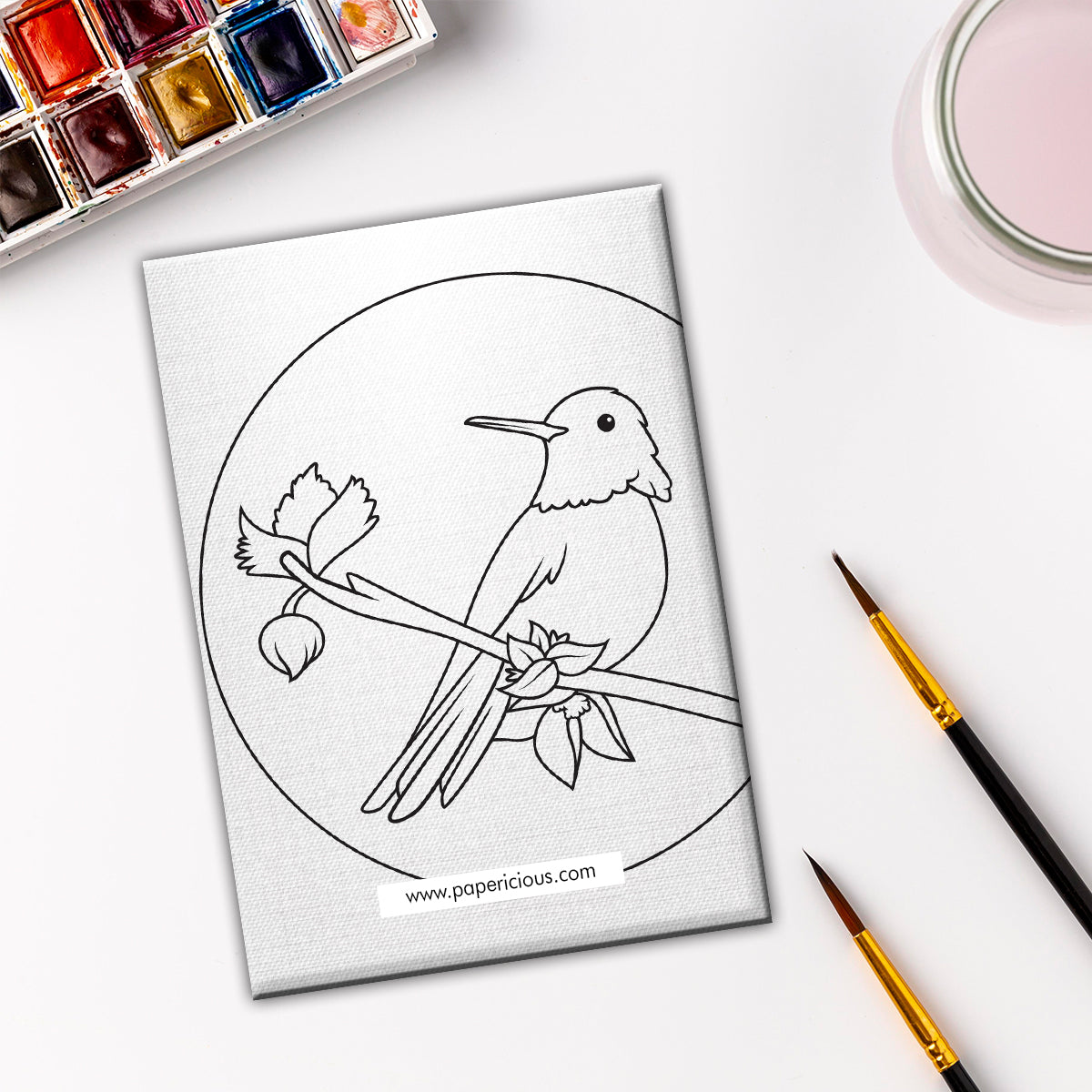 Pre Marked DIY Canvas - Humming Bird Style 3