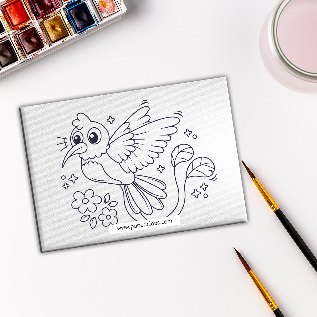 Pre Marked DIY Canvas - Humming Bird Style 9