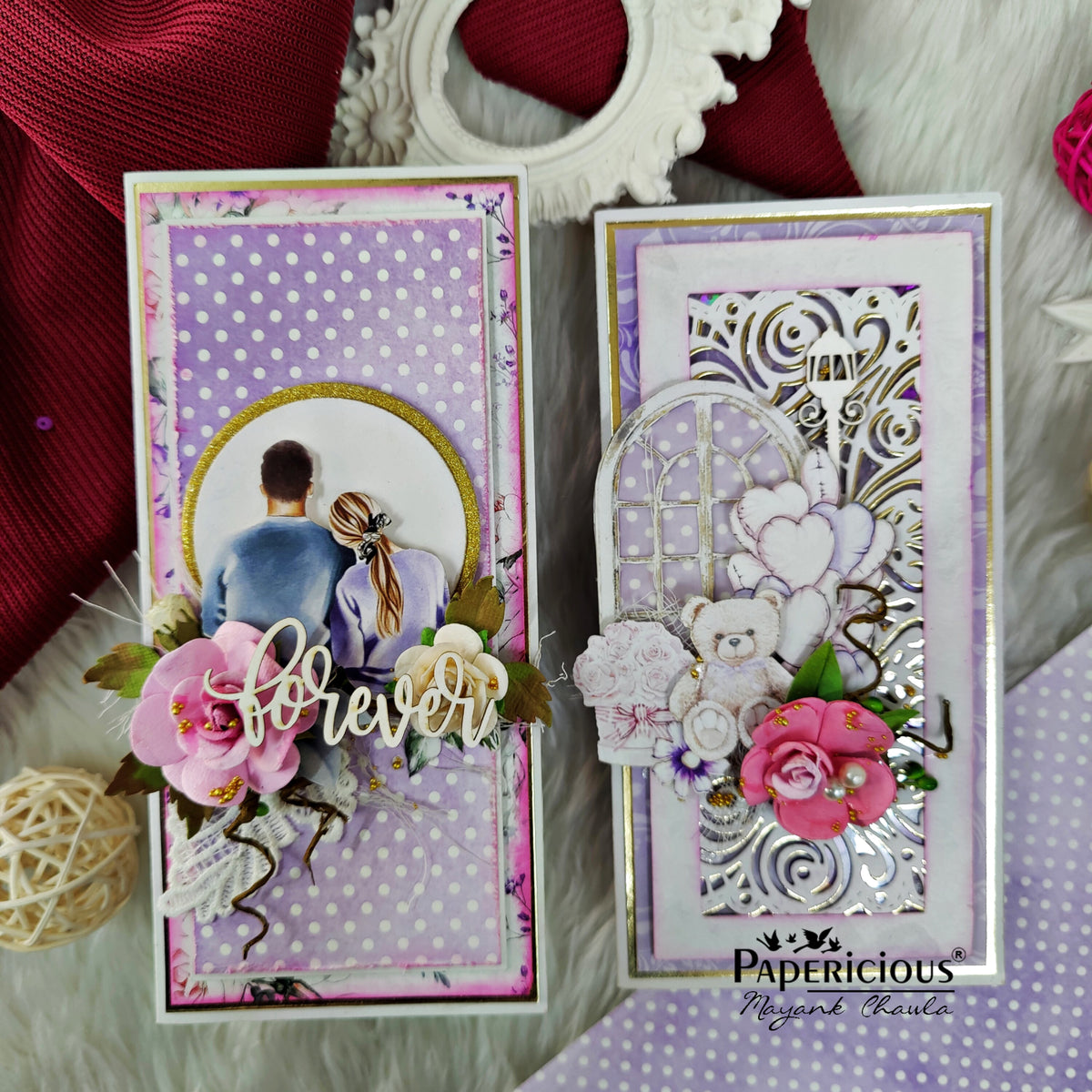 PAPERICIOUS - L'Amour - Designer Pattern Printed Scrapbook Papers 12x12 inch / 20 sheets