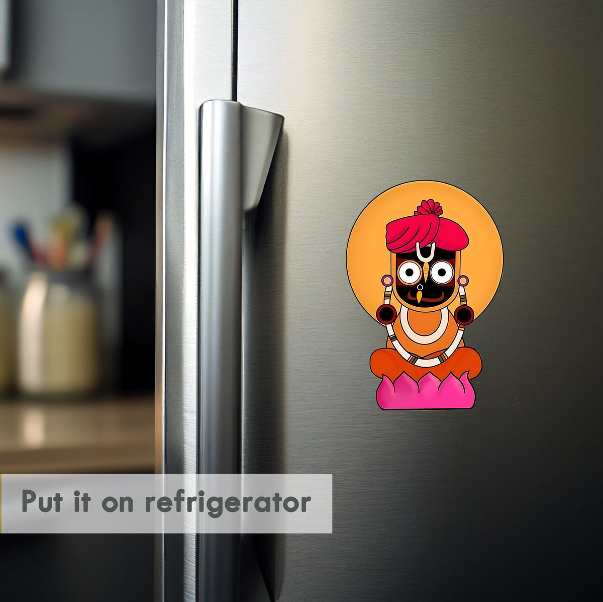 Wooden Fridge Magnet - Jagannath Ji