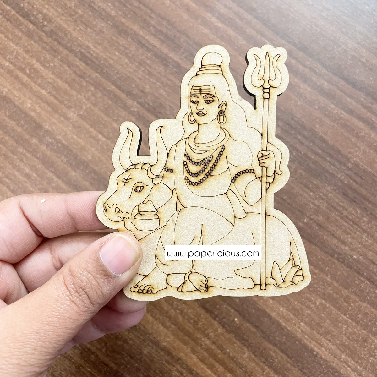 Pre Marked MDF Base - Shiva and Nandi