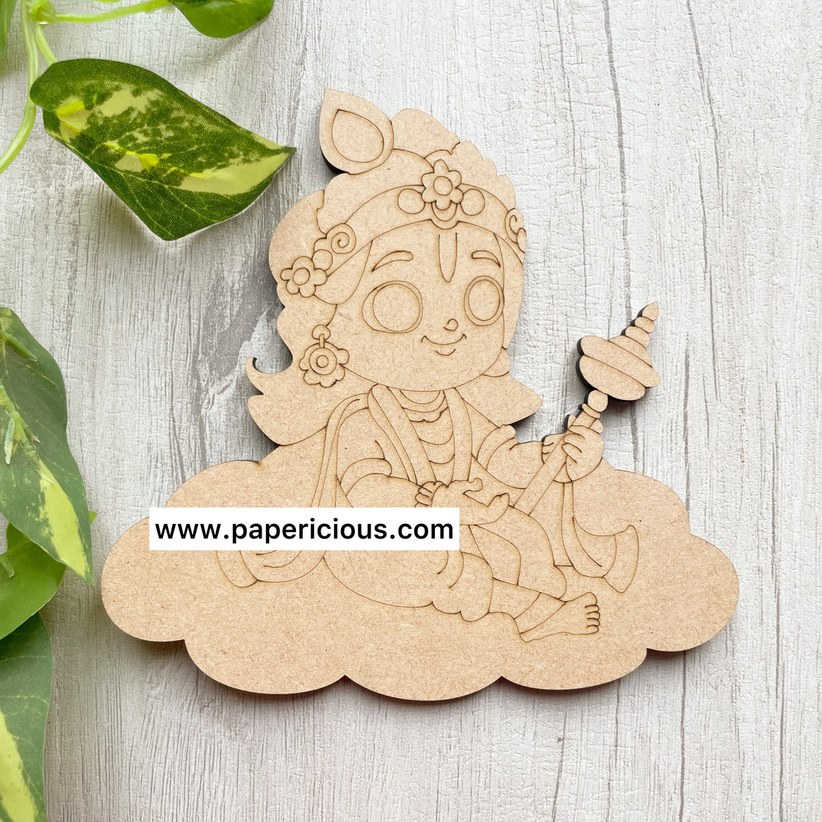 Pre Marked MDF Base - Krishna on cloud
