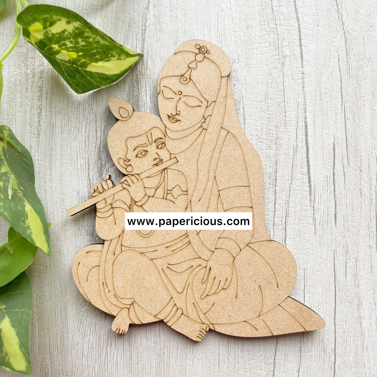 Pre Marked MDF Base - Little Krishna with Yashoda