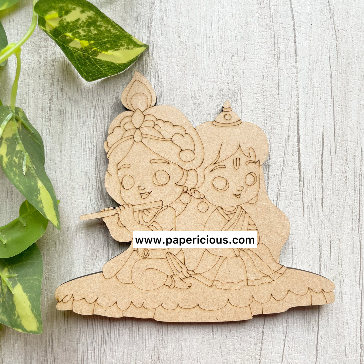 Pre Marked MDF Base - Radhe Krishna