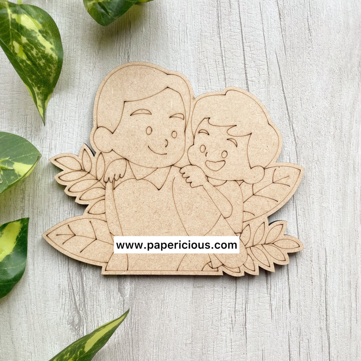 Pre Marked MDF Base - Dad and son