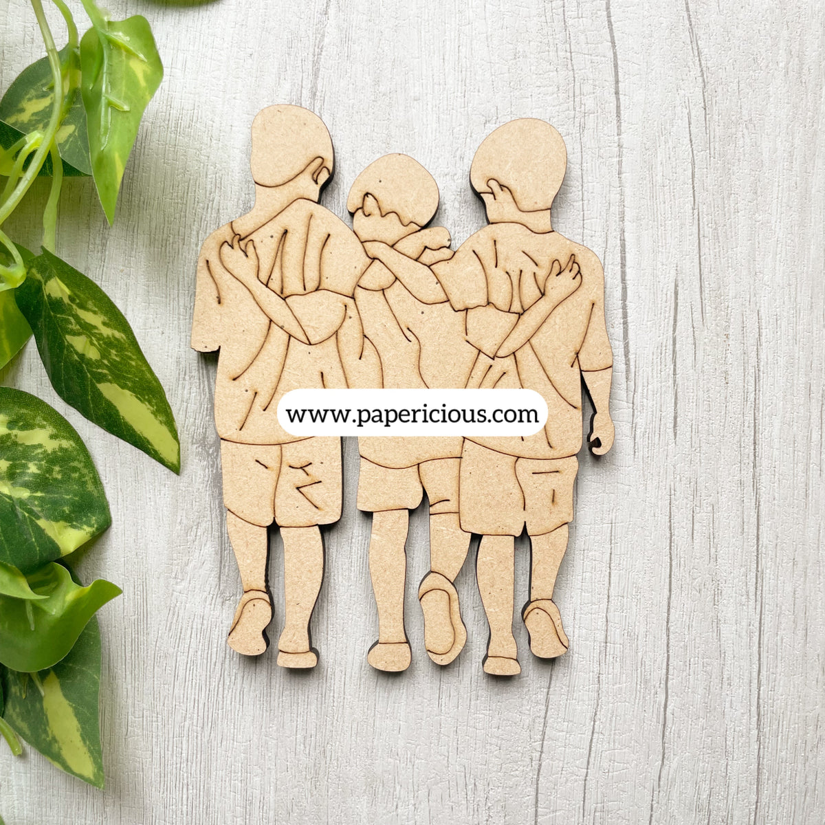 Pre Marked MDF Base - Three Boys