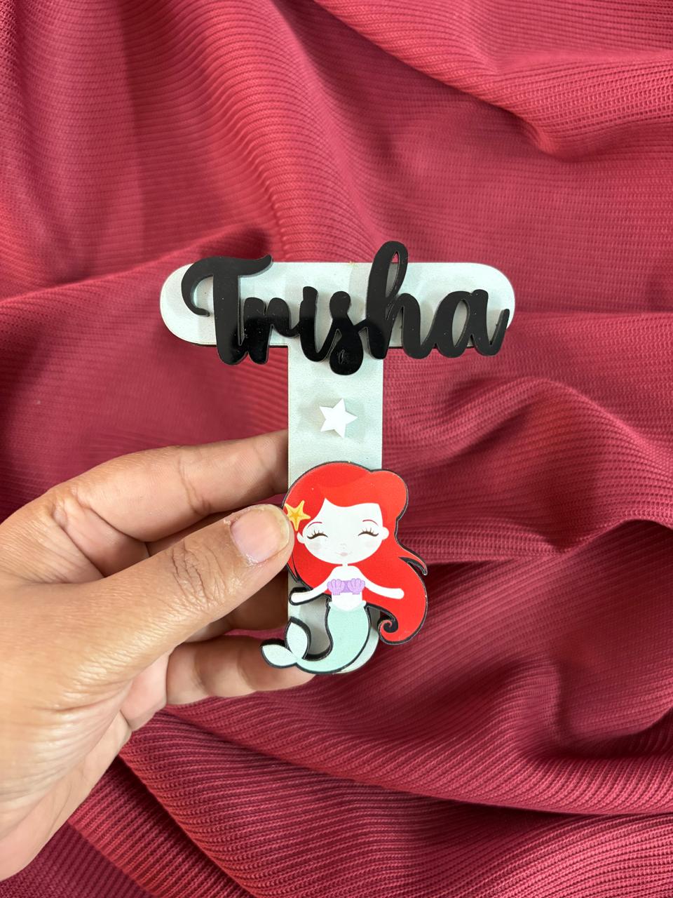 Monogram Name Magnet - Mermaid