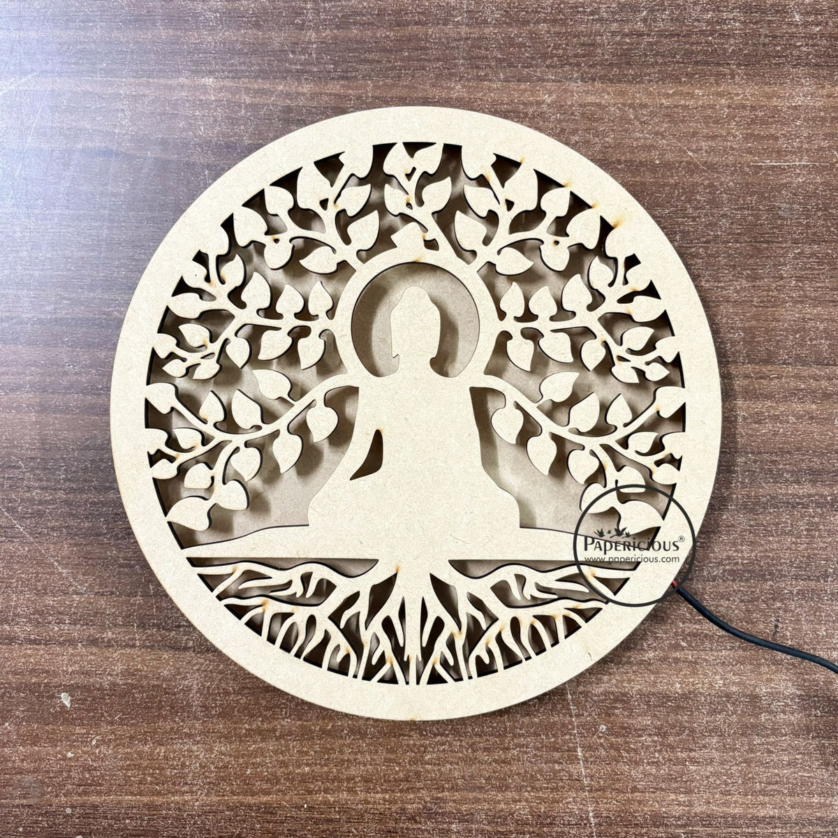 Pre Marked MDF Base - Buddha Lamp Base
