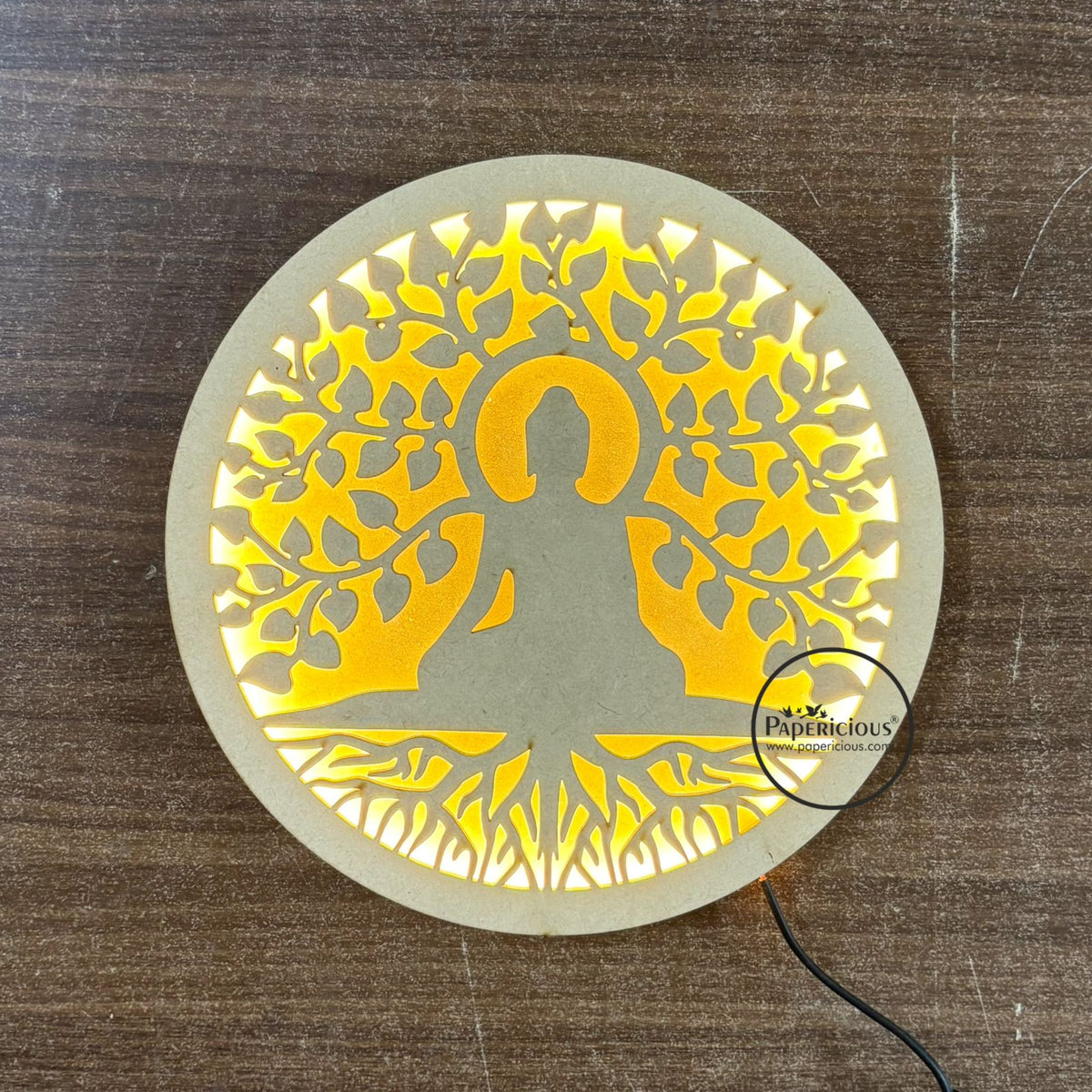 Pre Marked MDF Base - Buddha Lamp Base