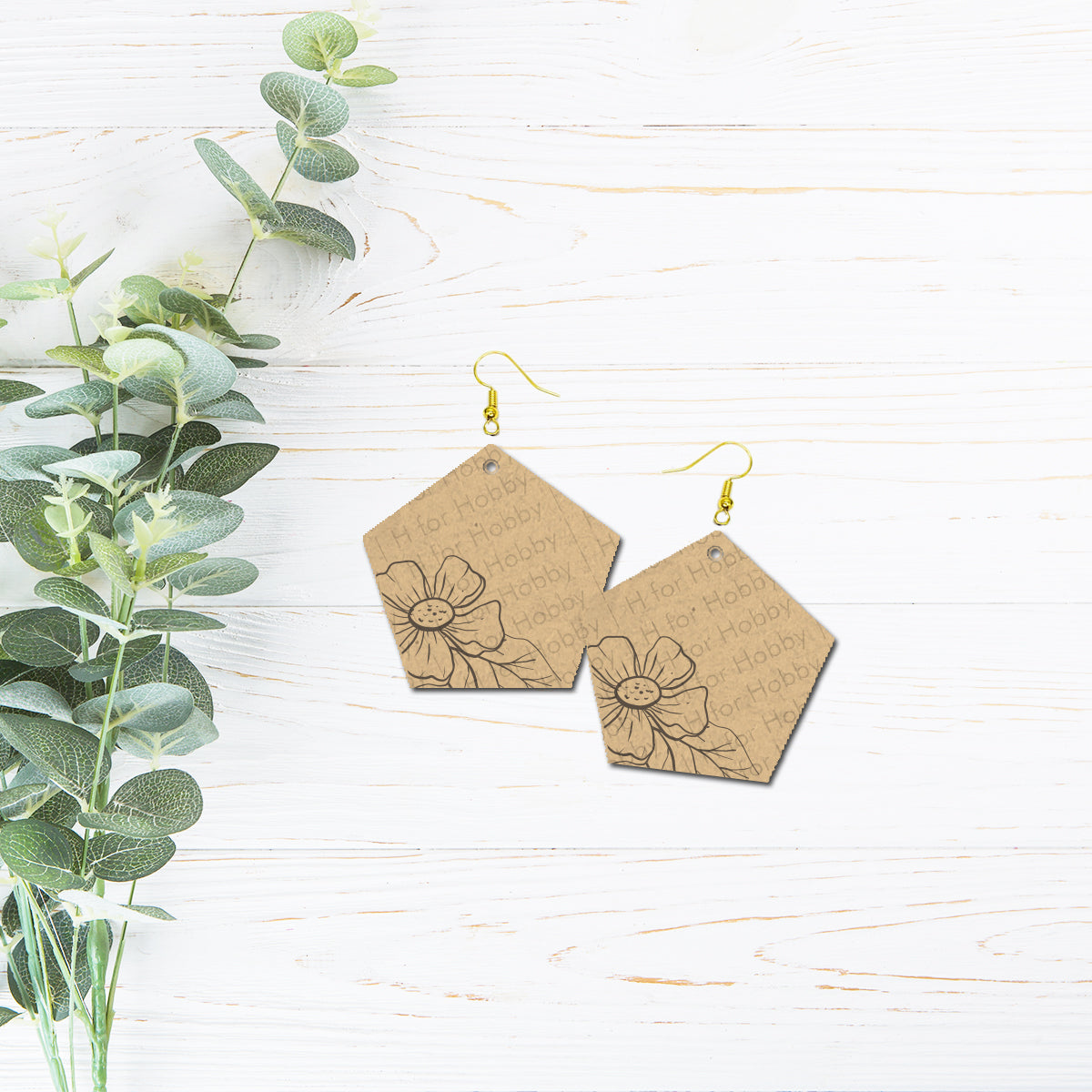 Premarked Earrings Pentagon