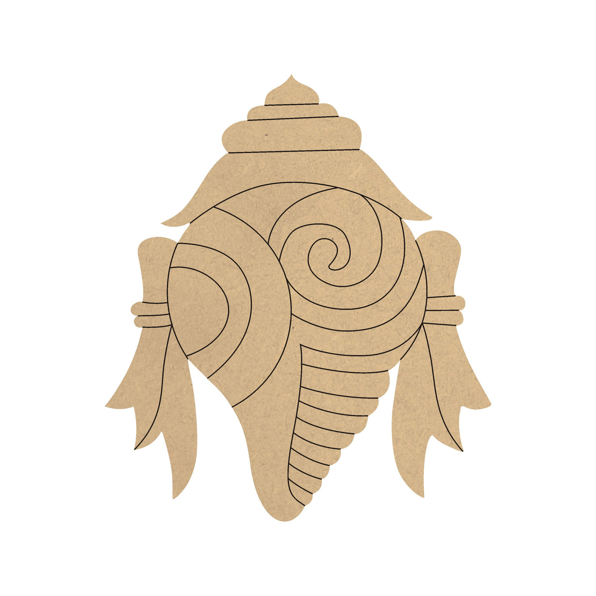 4mm thick Pre Marked MDF Base Balaji Shankha