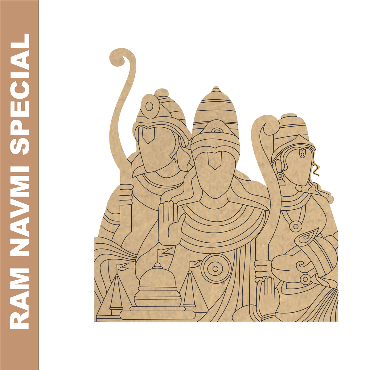 Pre Marked MDF Cutout - Ram Darbar