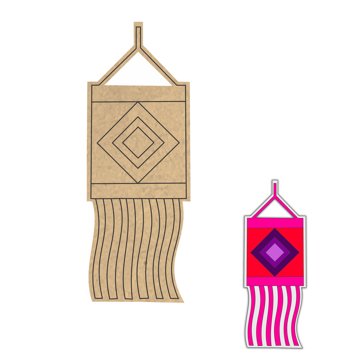 Pre Marked MDF Cutout - Diwali Decor Kandeel 1