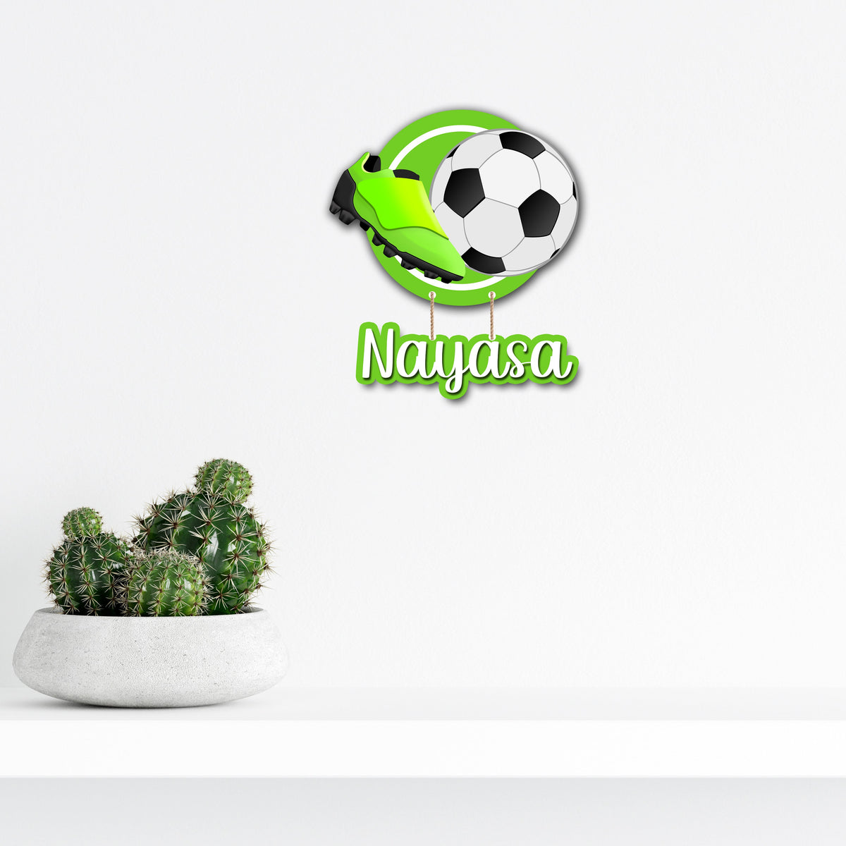 Kids Name Plate 2 Layer - Football Lover