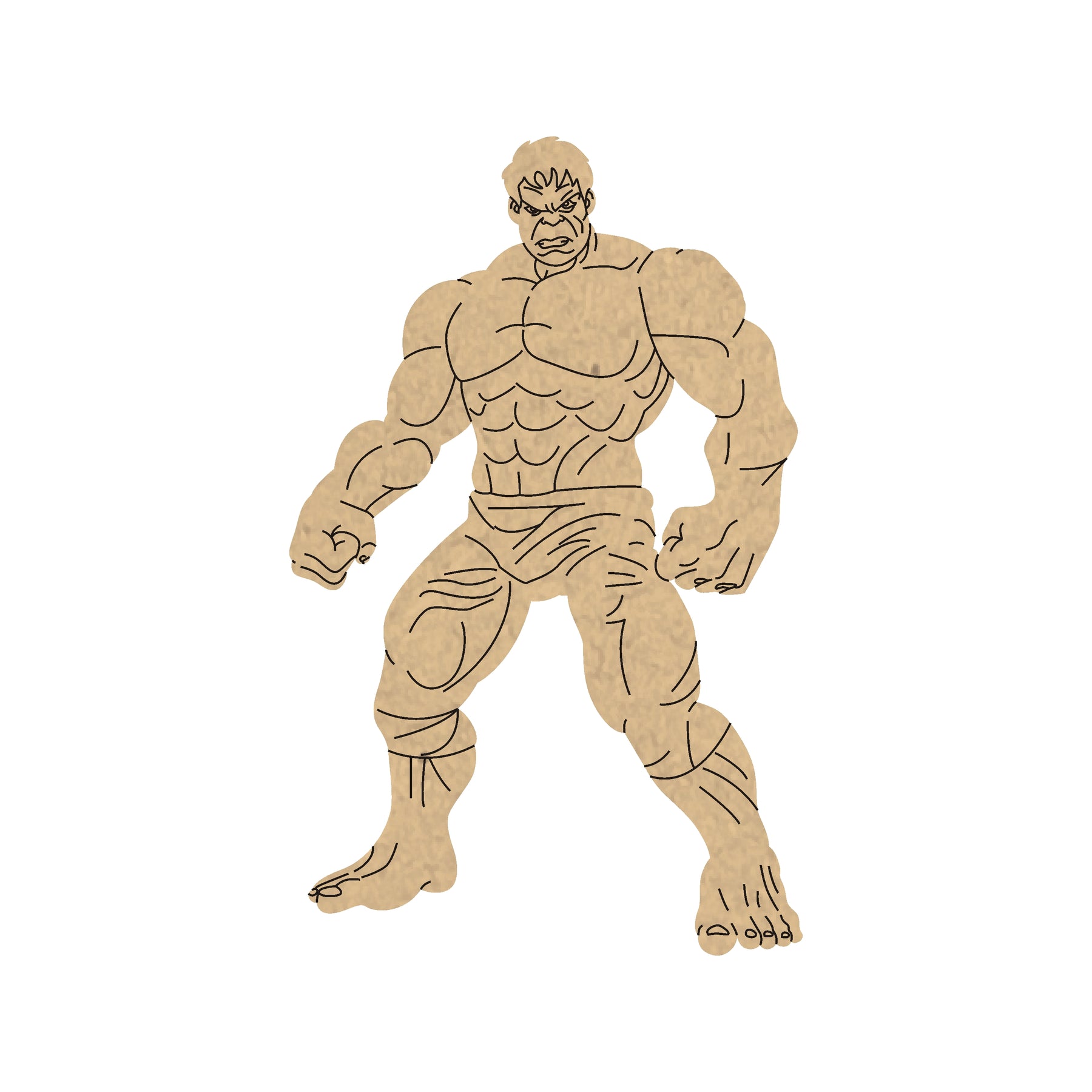 4 mm thick Pre Marked MDF Base Hulk