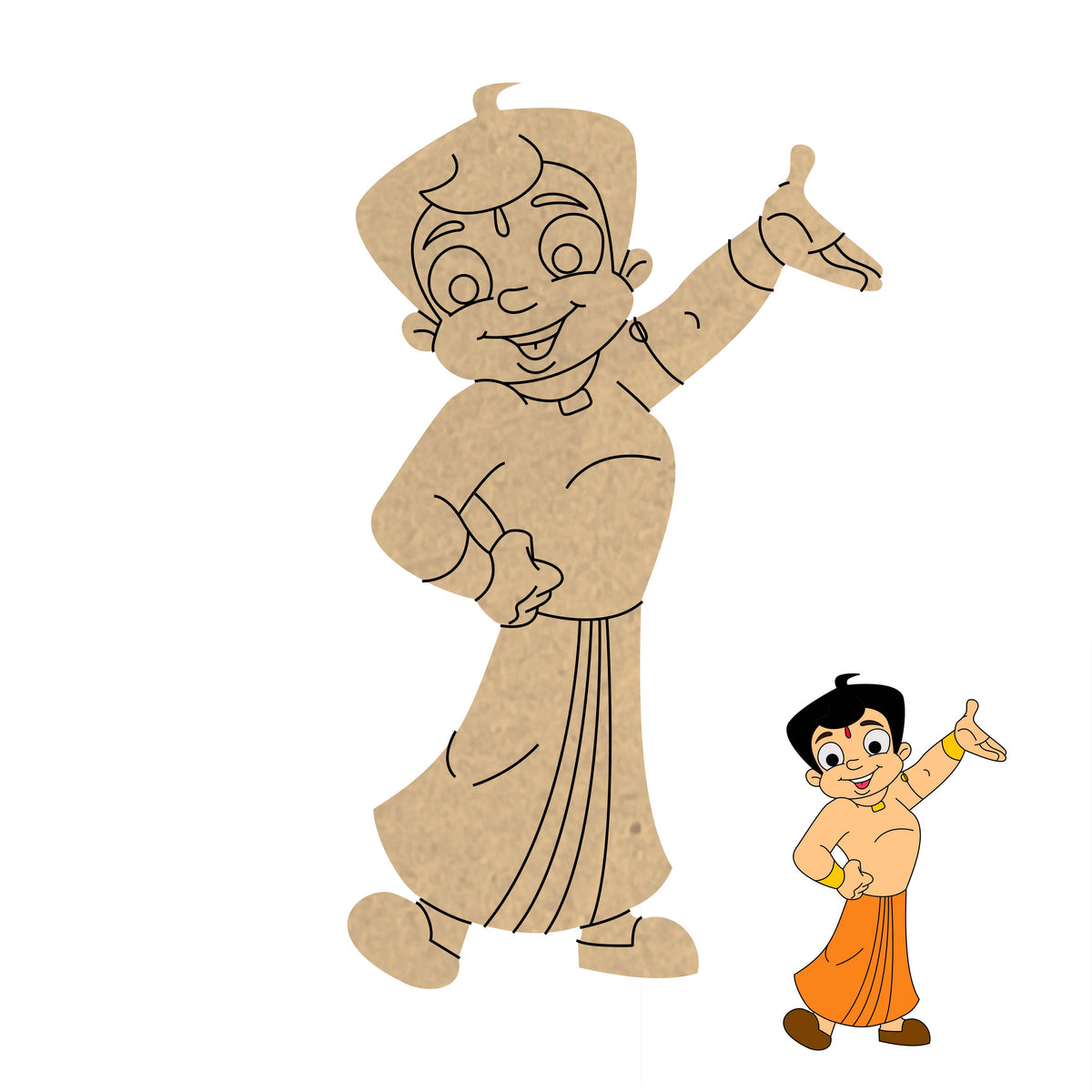 Pre Marked MDF Base - Kids/Chhota Bheem