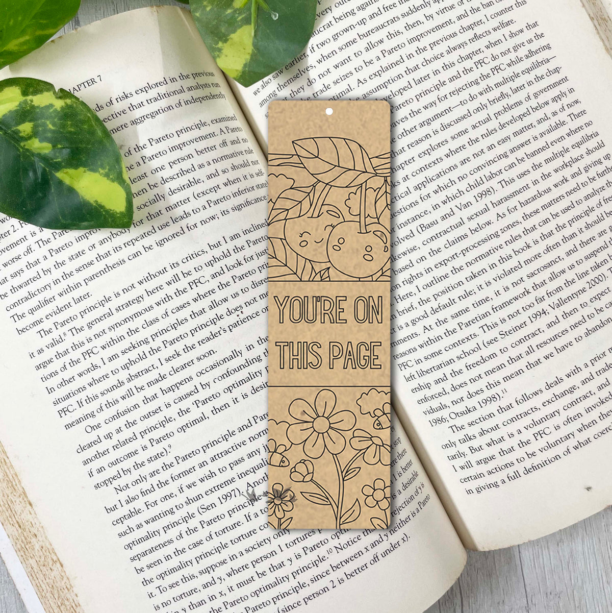 Pre Marked Mdf bookmark - This page