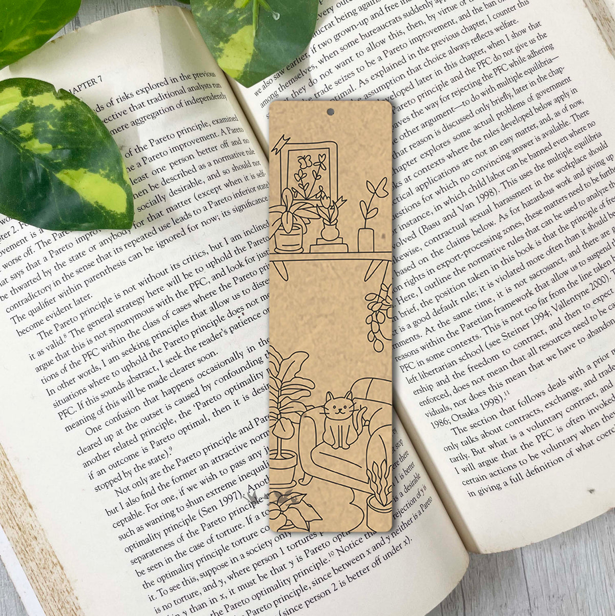 Pre Marked Mdf bookmark - Cozy Room