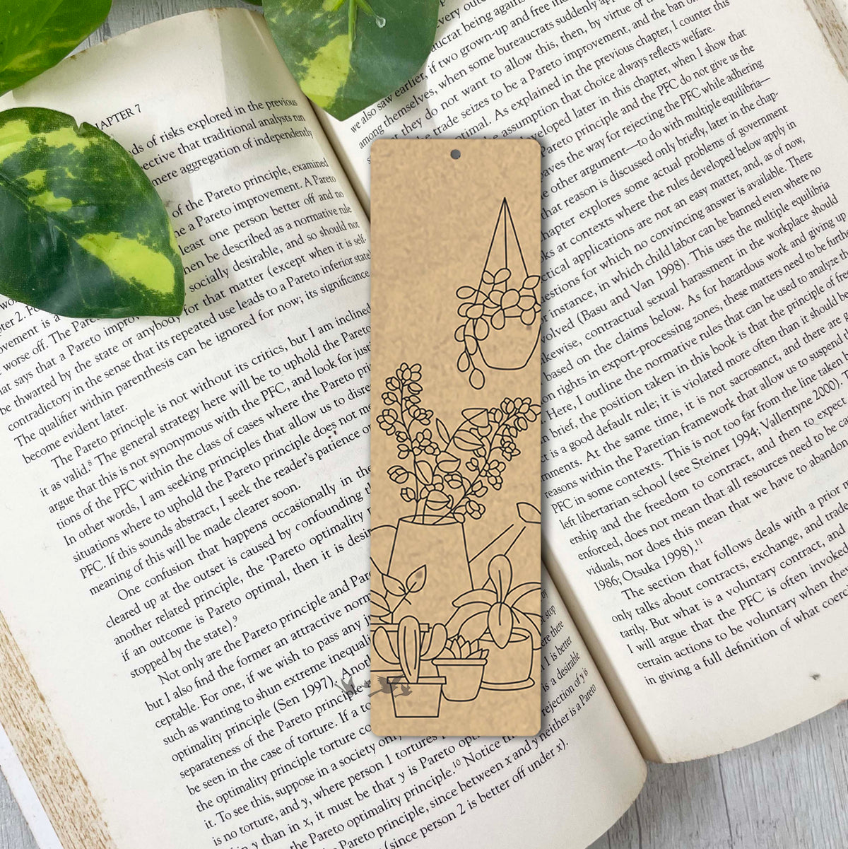 Pre Marked Mdf bookmark - Plants