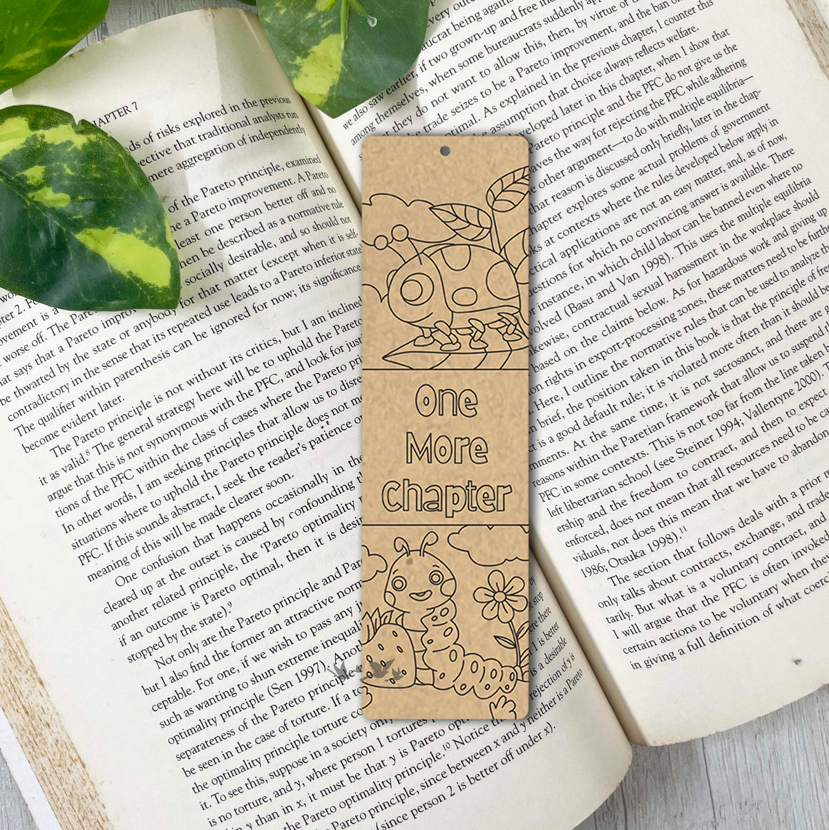 Pre Marked Mdf bookmark - One more Chapter