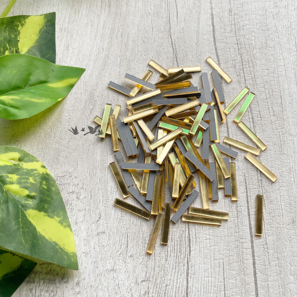 Acrylic Mirror Cutout - Golden Sticks (100 pc)