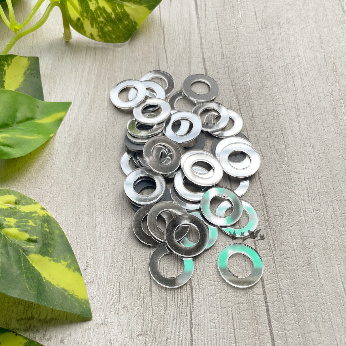 Acrylic Mirror Cutout - Rings (100 pc)