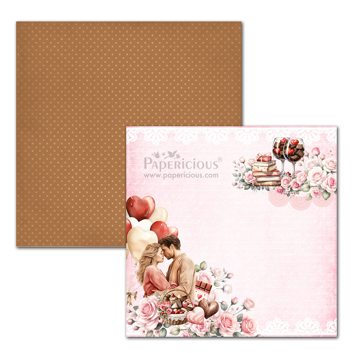 Scrapbook paper pack - Sweet Love- 12x12 inch