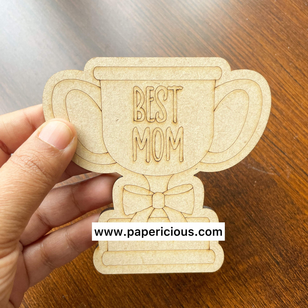 Pre Marked MDF Base -Best Mom Trophy