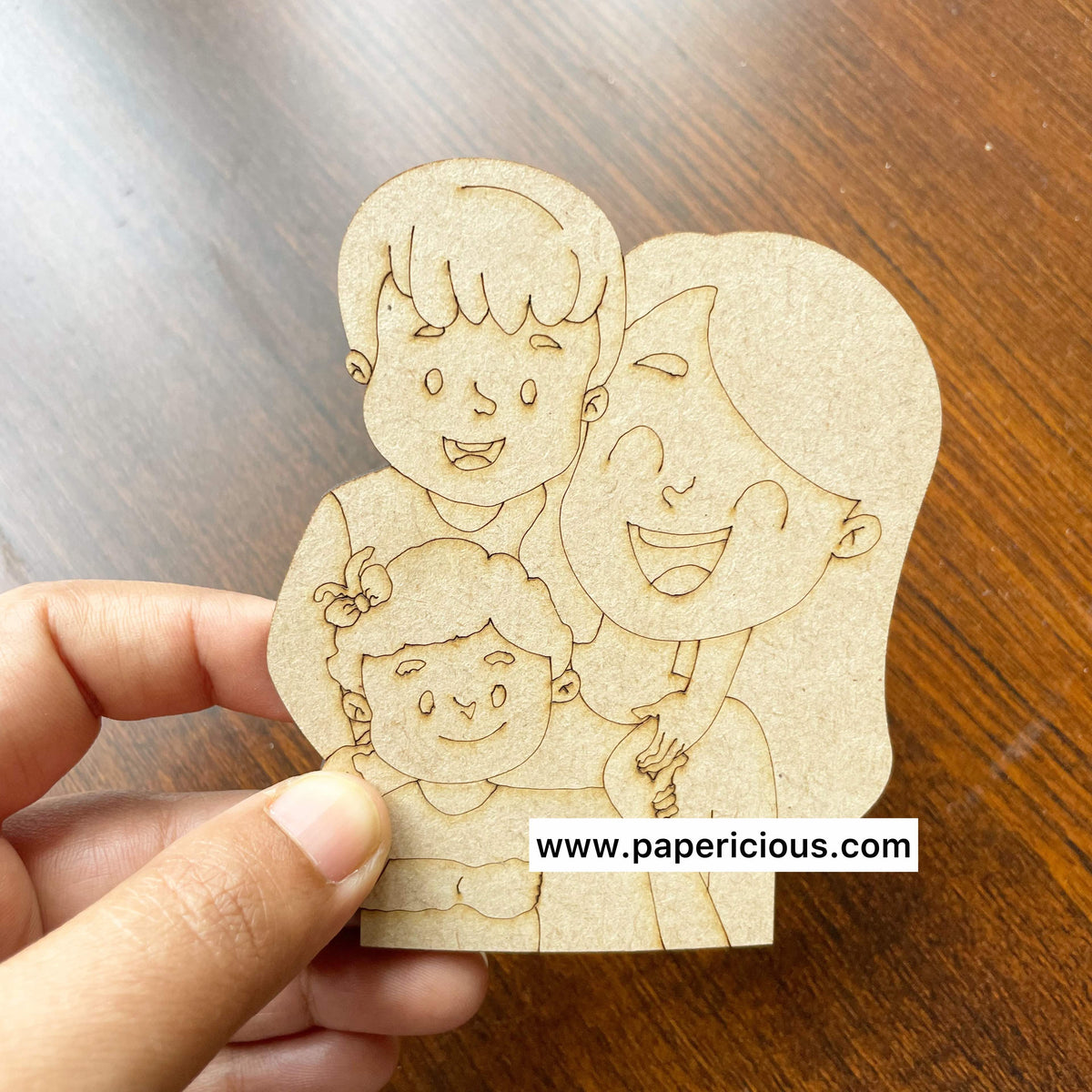 Pre Marked MDF Base -Mom and children