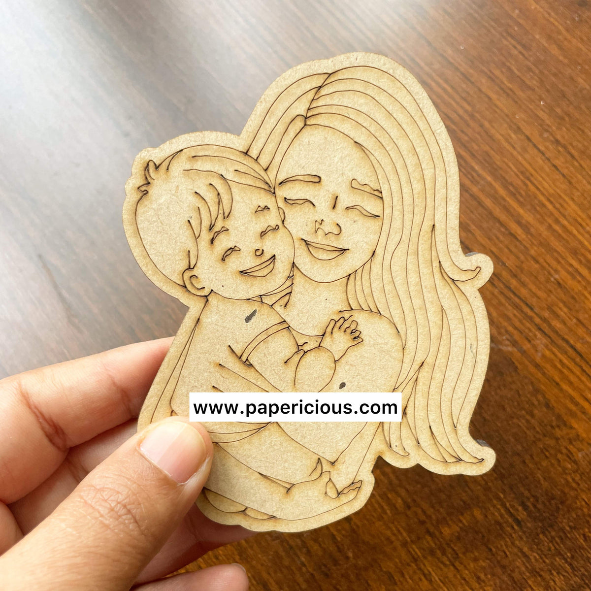 Pre Marked MDF Base -Mom and Son #2