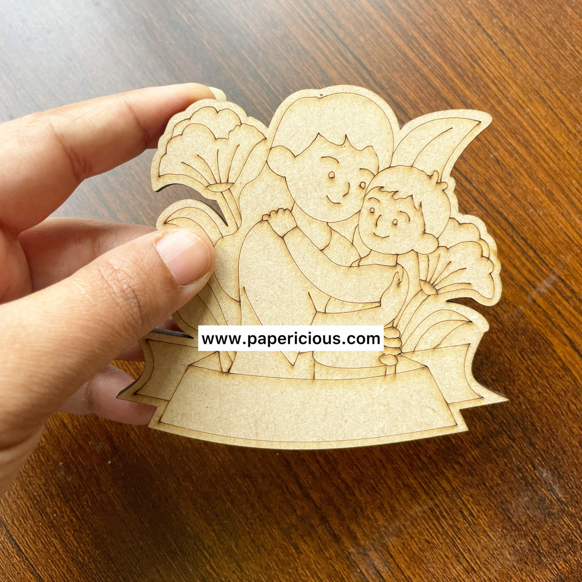 Pre Marked MDF Base - Mom and Son