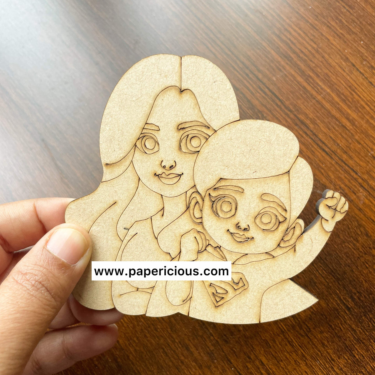 Pre Marked MDF Base -Mom and Superman