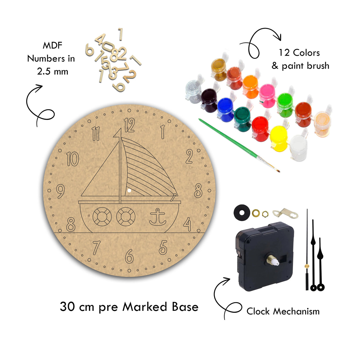 Sea Ship Mdf Coloring Kit