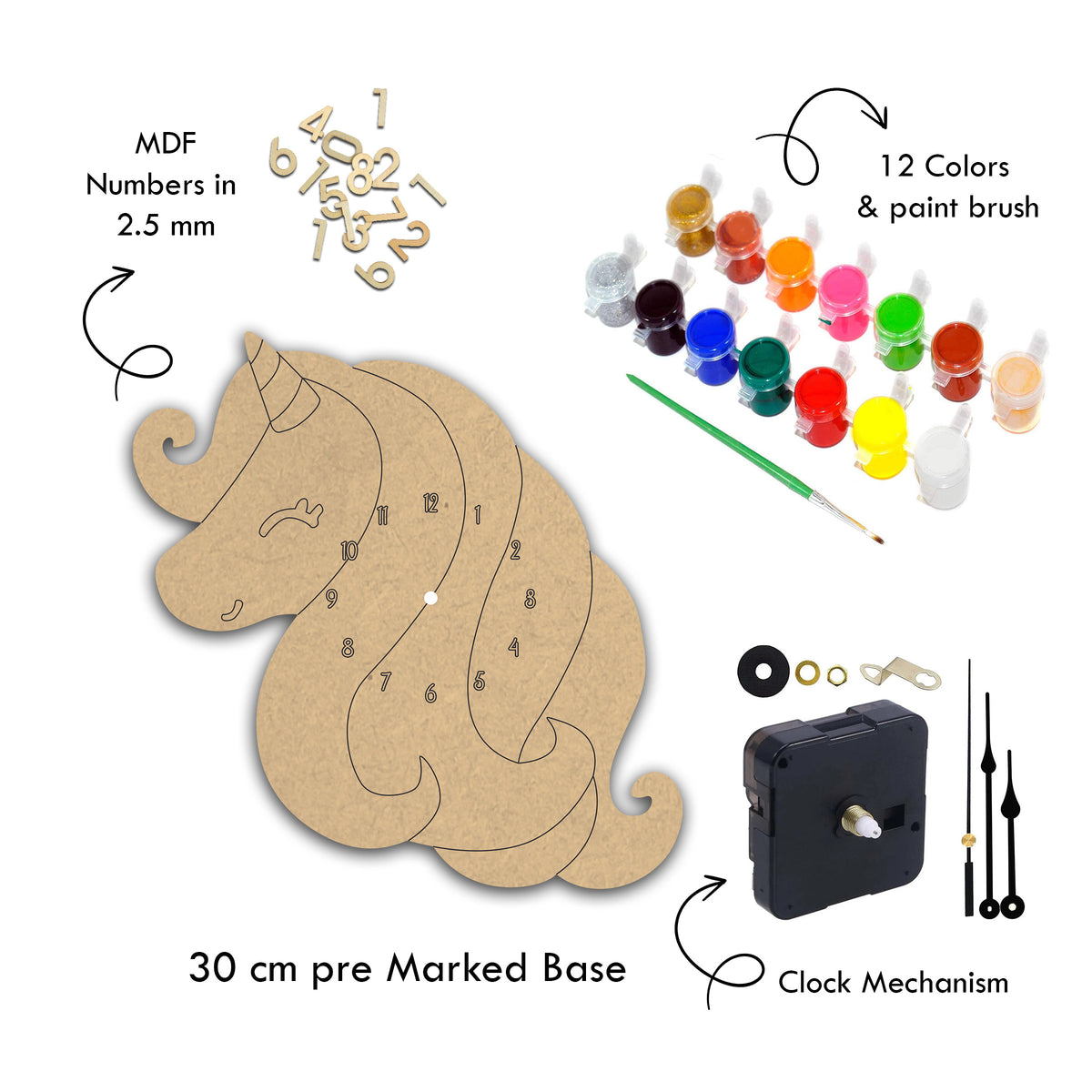 Unicorn Mdf Coloring Kit