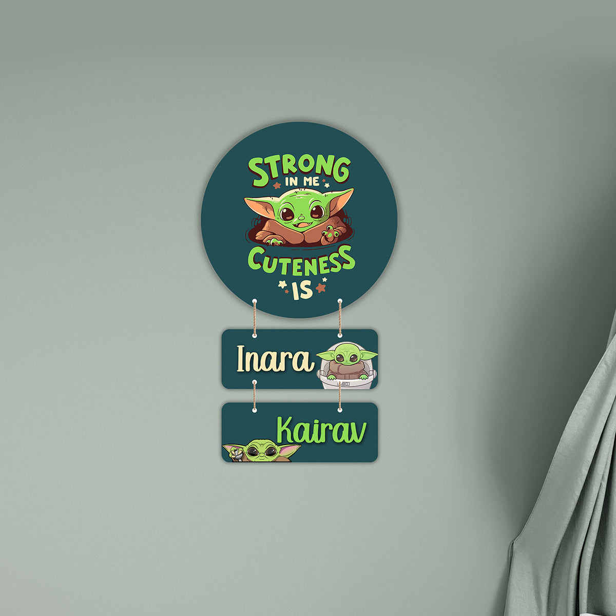 Kids Name Plate 2 Layer - Baby Yodha