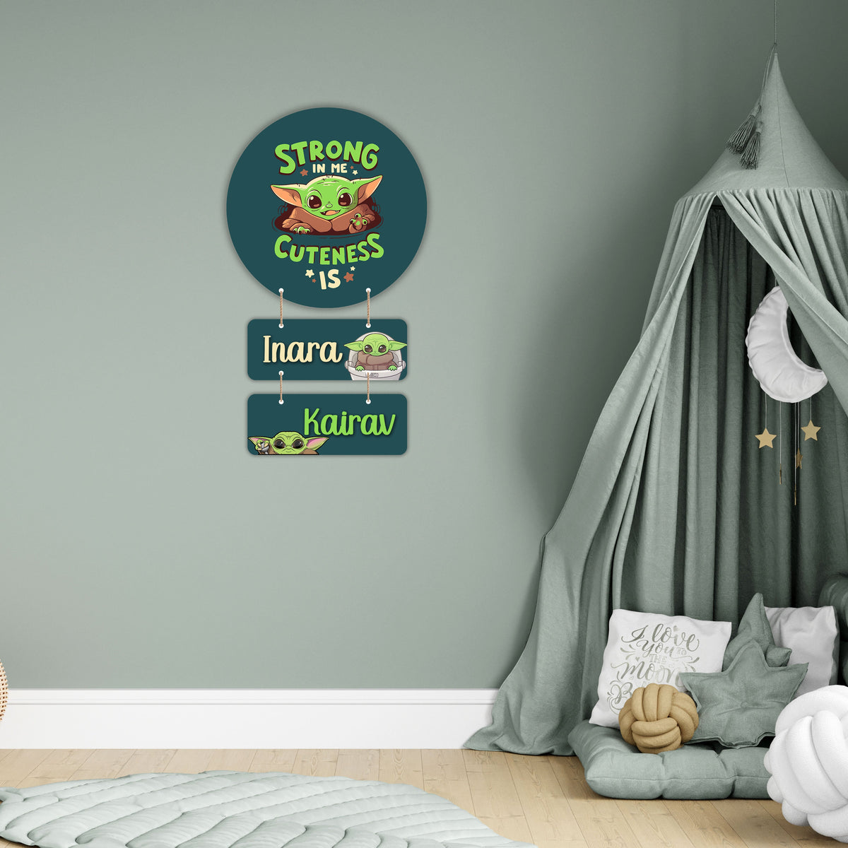 Kids Name Plate 2 Layer - Baby Yodha