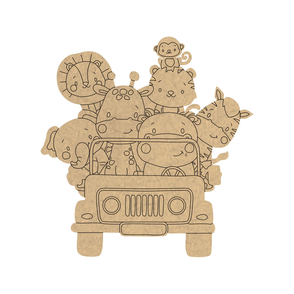 PAPERICIOUS 4mm thick Pre Marked MDF Base Jungle Safari