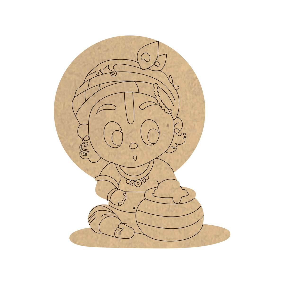 PAPERICIOUS 4mm thick Pre Marked MDF Base Makhan Chor