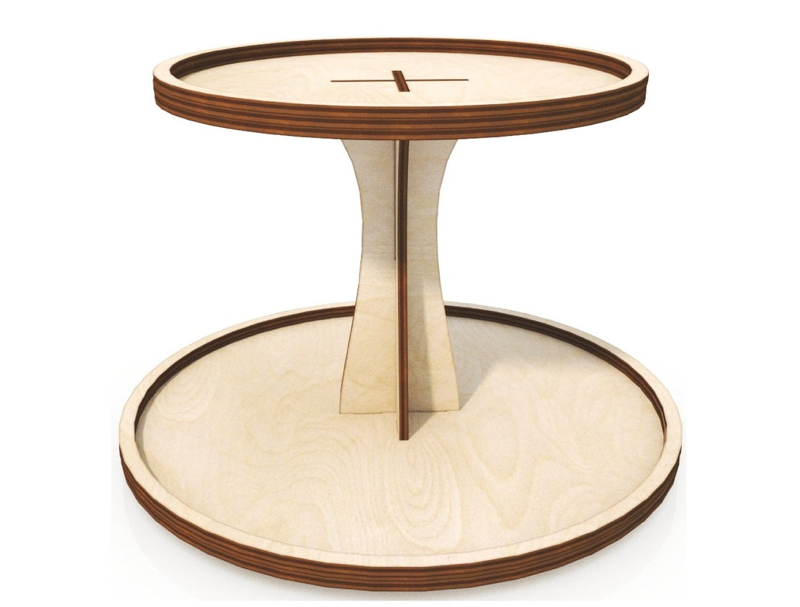Papericious Unassembled 3D Models - 2 tier Cake Stand