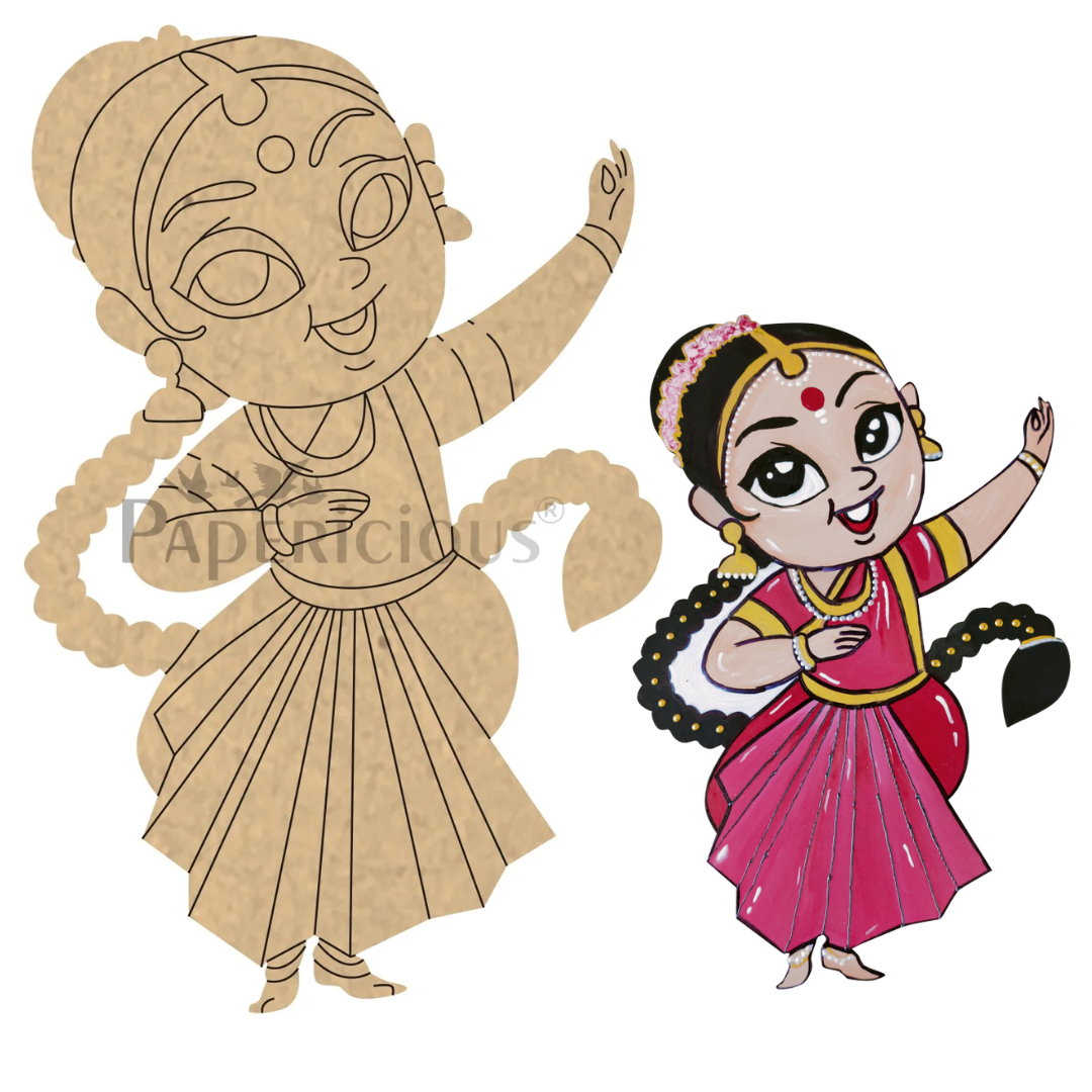 PAPERICIOUS 4mm thick Pre Marked MDF Base Bharatnatyam