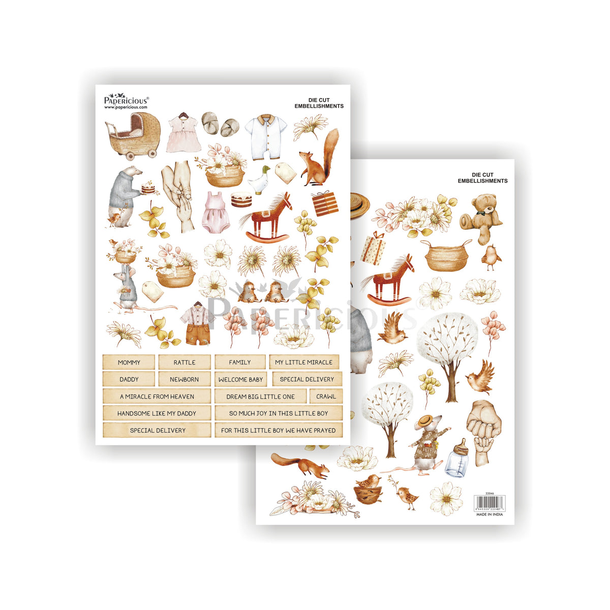 Papericious - My Little Bestie - Motif Bundle - 2 sheets - A4