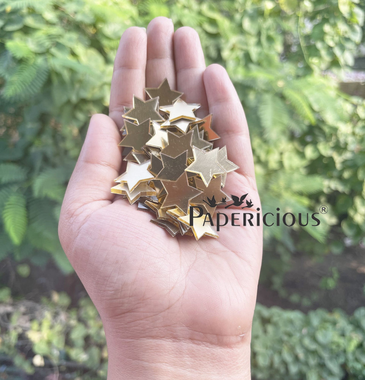 Acrylic Lippan Art Golden Mirror Cutouts - Star