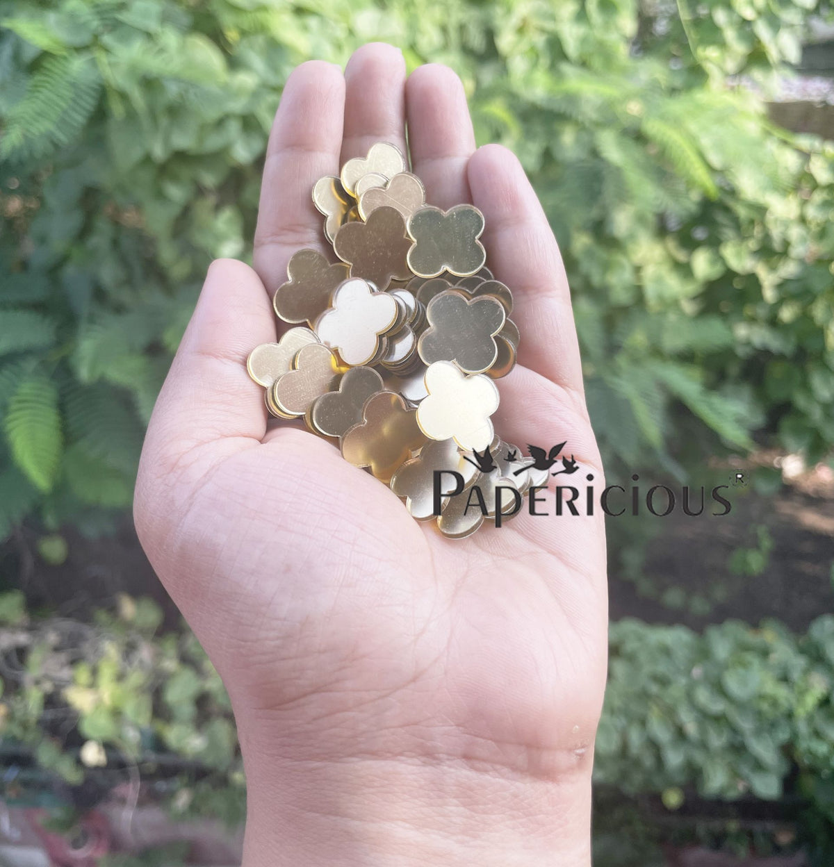 Acrylic Lippan Art Golden Mirror Cutouts - Morocon