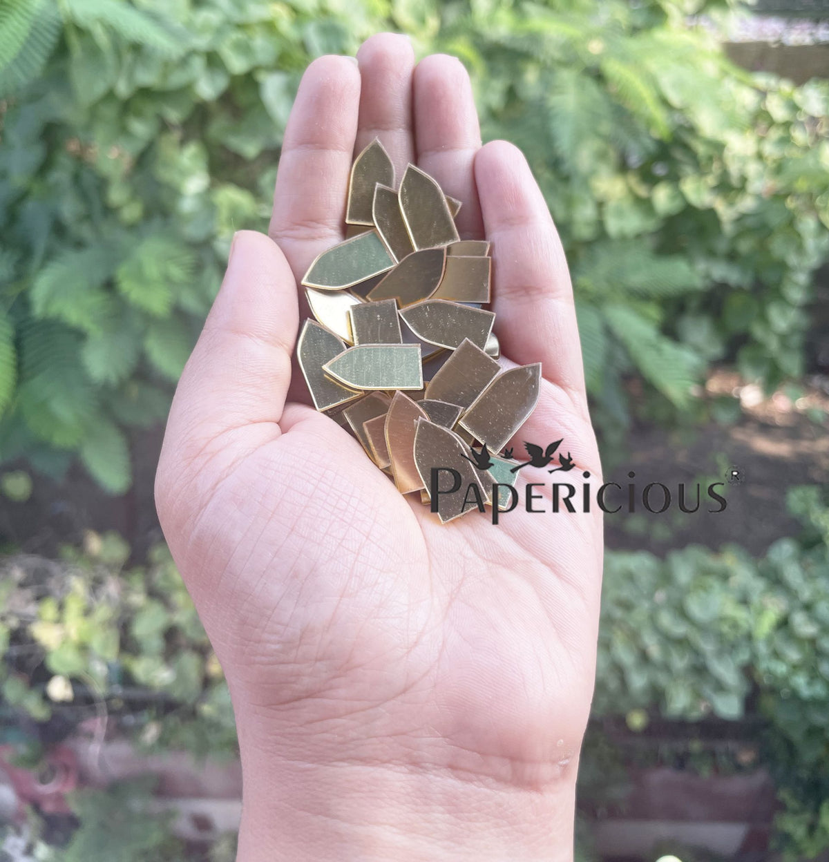 Acrylic Lippan Art Golden Mirror Cutouts - Arc